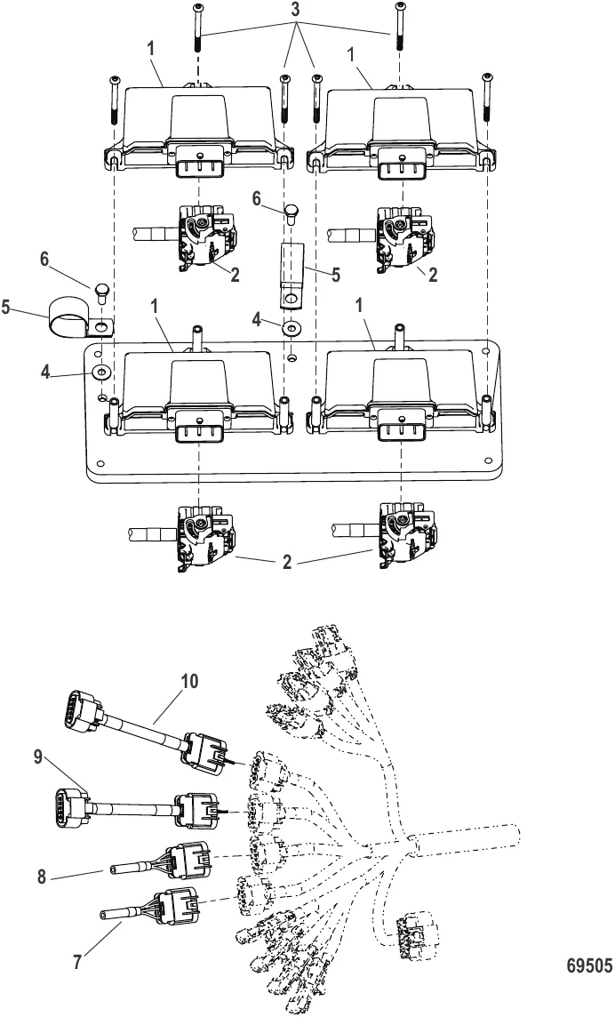 Плата LCM счетверенная Главная станция