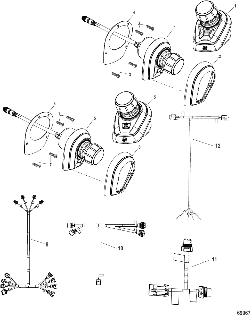 Джойстик в сборе Основной и вспомогательный