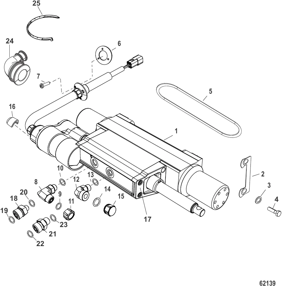 Силовой привод рулевого механизма и комплект жгута проводов 4 фт.