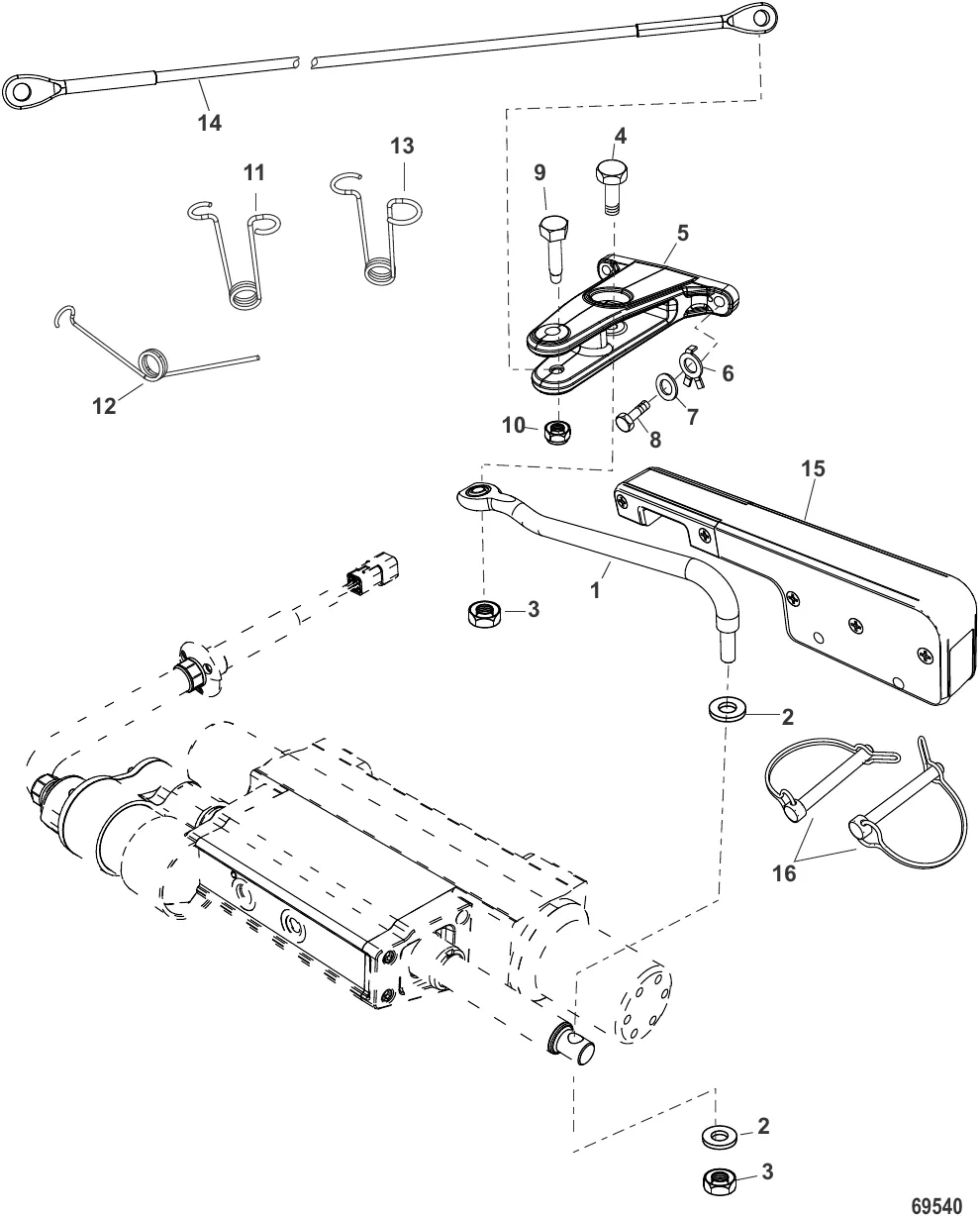 Стержень тяги / соединительный кабель /надставка и пружина кручения