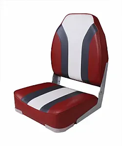 Сиденье мягкое складное High Back Rainbow Boat Seat, красно-белое 75107RCW