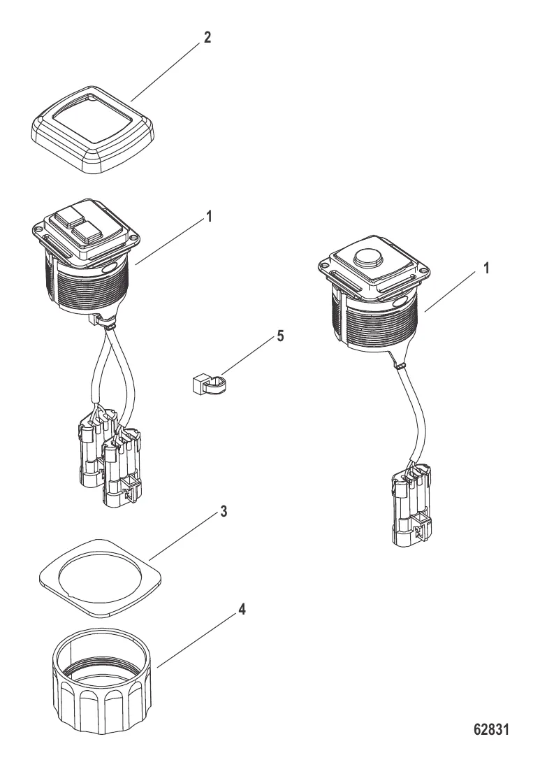Комплект переключателя пуска/останова – панельное крепление