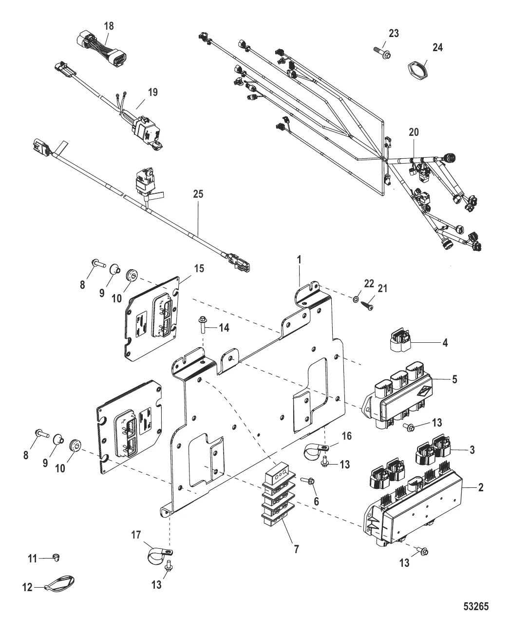 Панель штурвала в сборе, Zeus (сдвоенный двигатель) 2.2