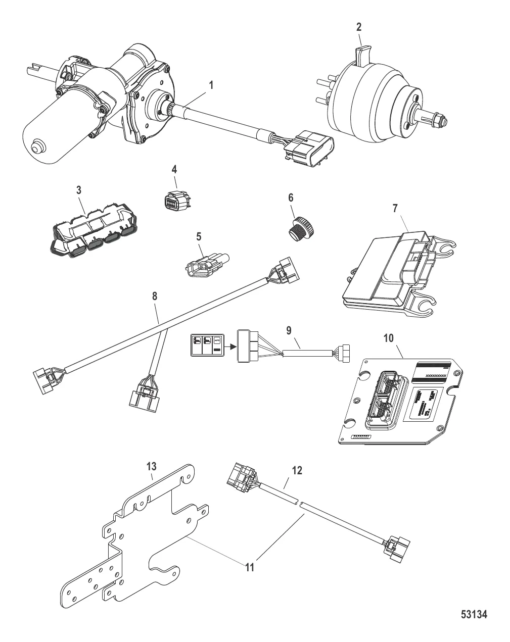 Штурвал/привод/жгут проводов и соединители Zeus