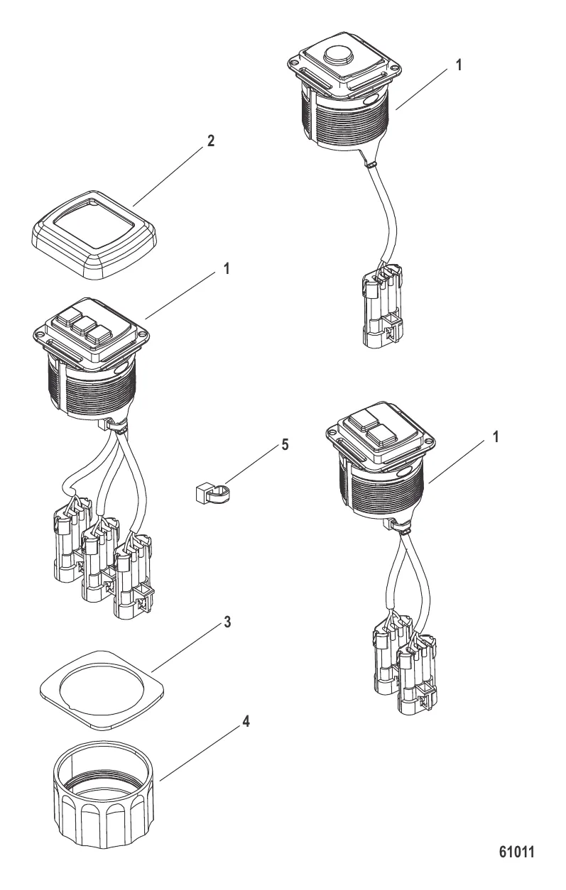 Комплект переключателя пуска/останова – панельное крепление
