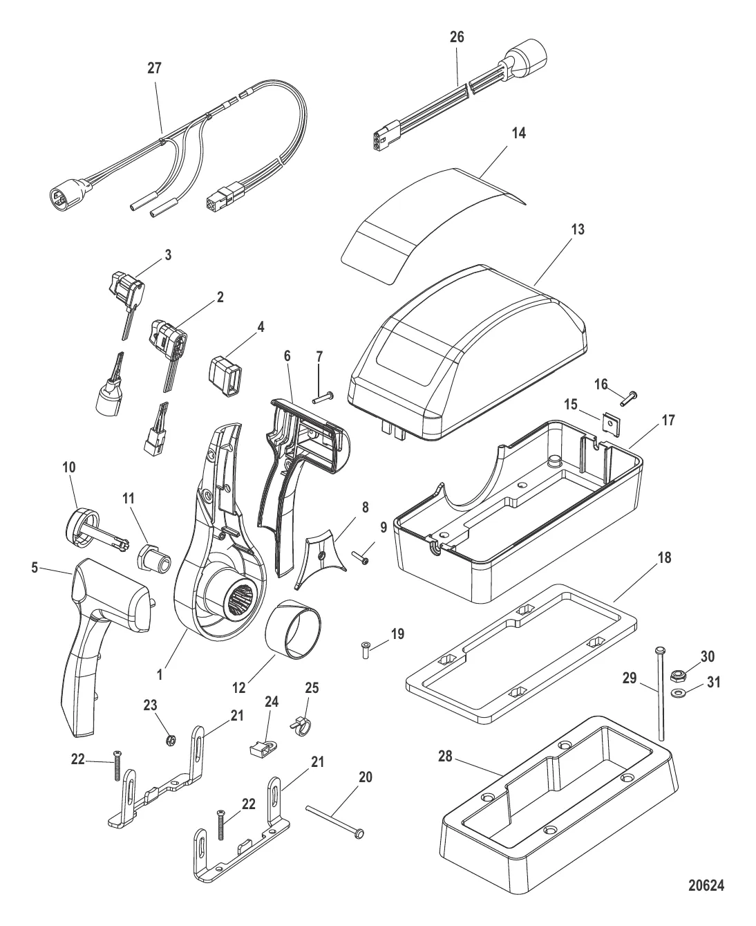 Дистанционное управление – 4500 GEN II (одинарн.) (Консоль) (883711A11-A14)