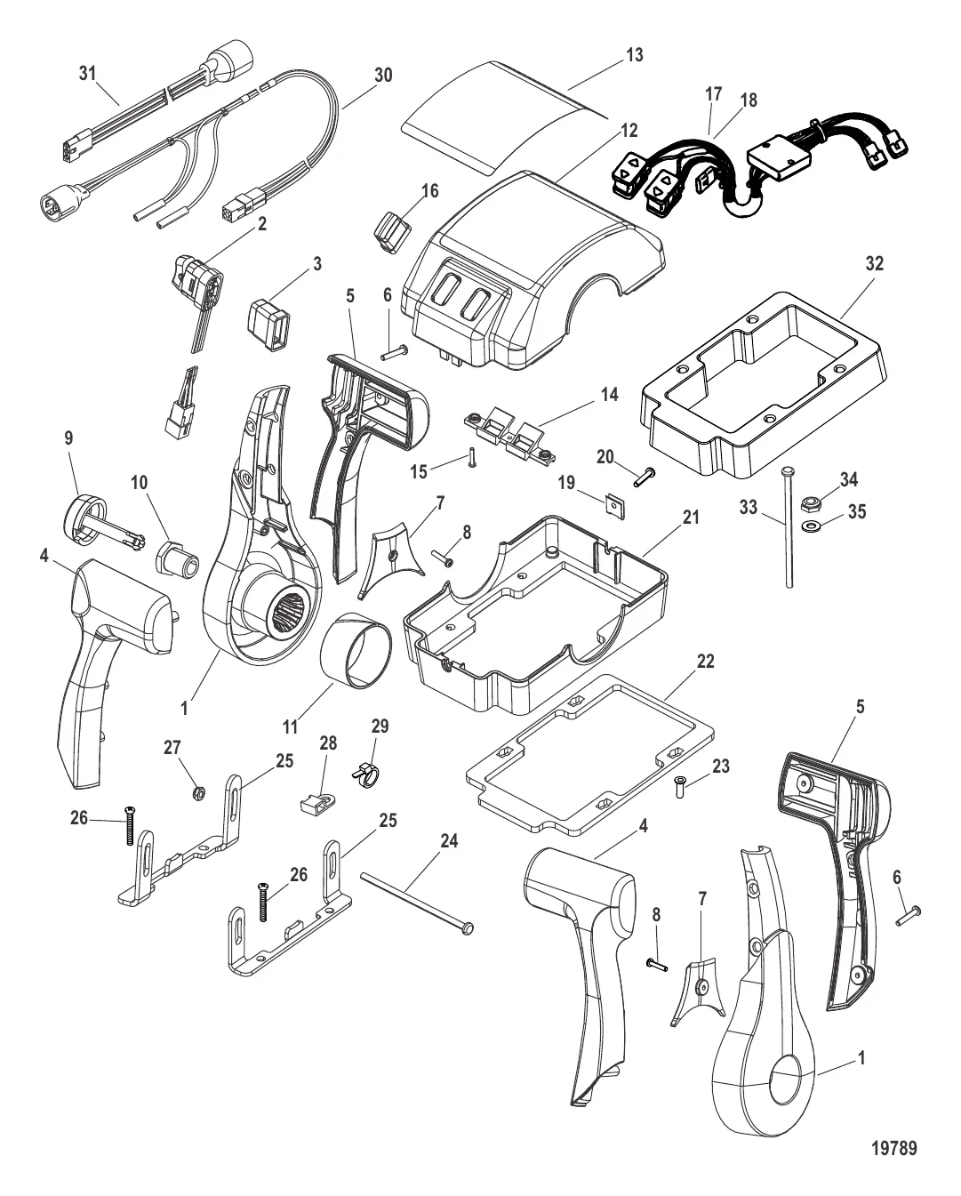 Дистанционное управление – 4500 GEN II (сдвоенн.) (Консоль) (883711A01- A04)