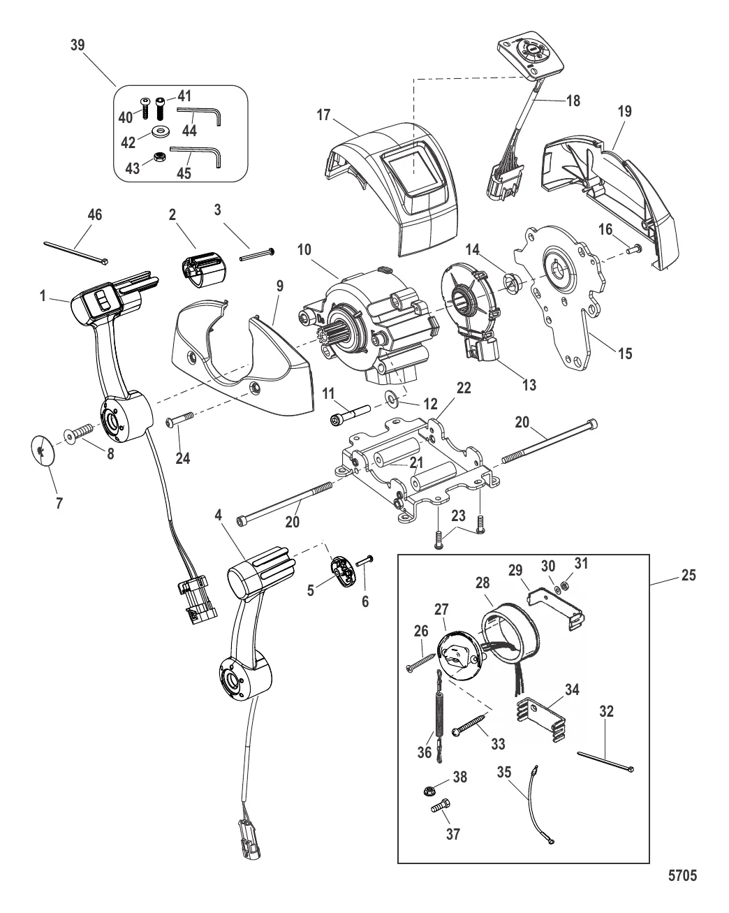 Дистанционное управление – DTS Одна рукоятка/консоль с сенсорной панелью со стрелками