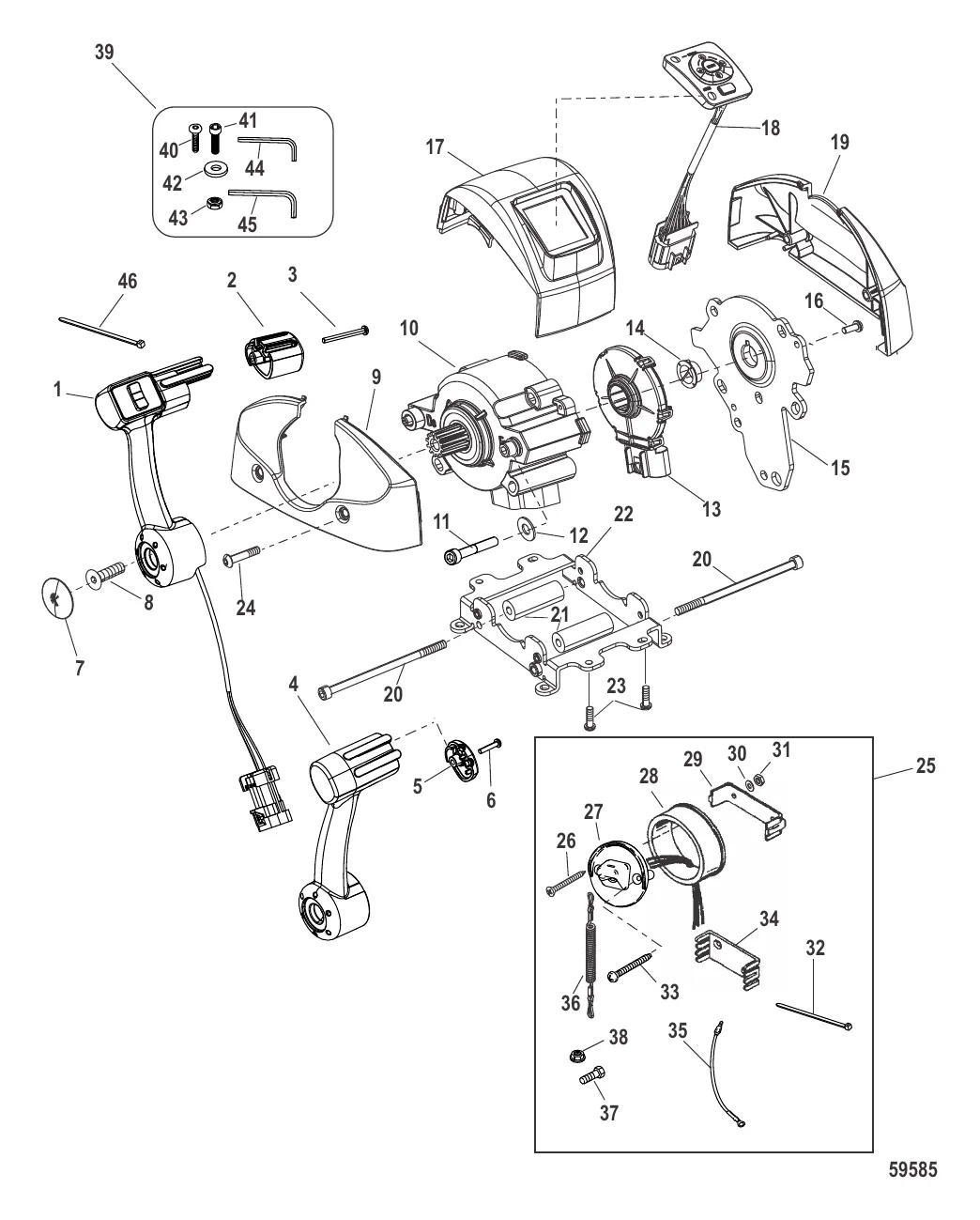 Дистанционное управление – DTS Одна рукоятка/консоль с сенсорной панелью со стрелками