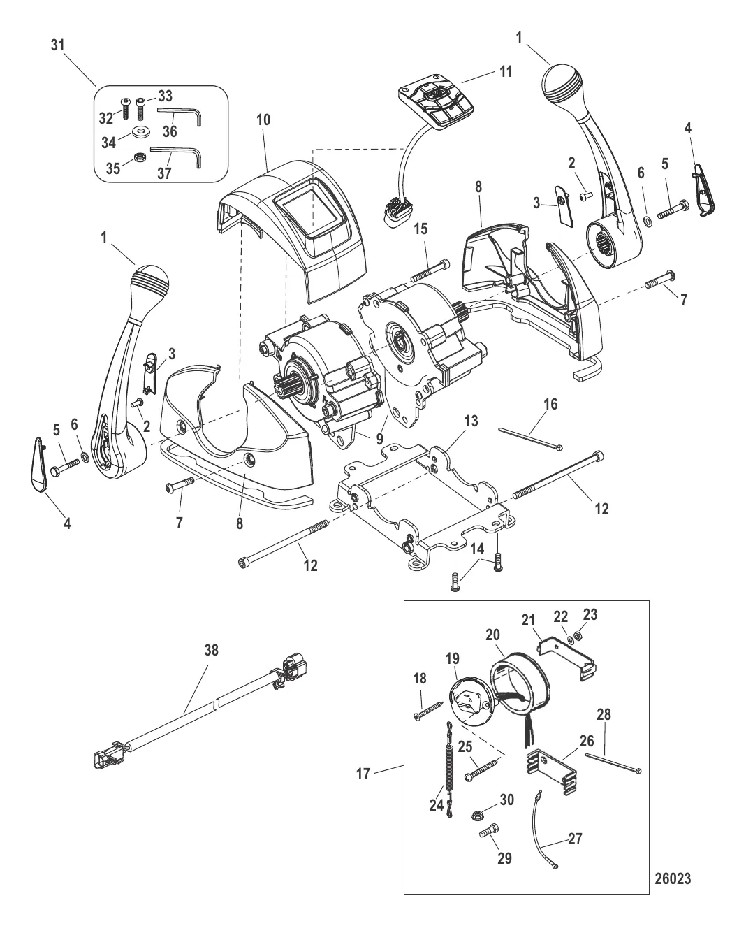 Пульт управления яхтой – DTS Сдвоенная дроссельная заслонка, с панелью CAN