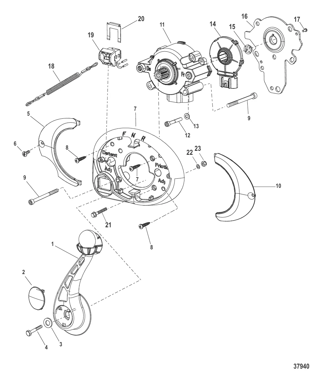 Дистанционное управление – DTS Панельное крепление – буксировочные спортивные (879304A01)