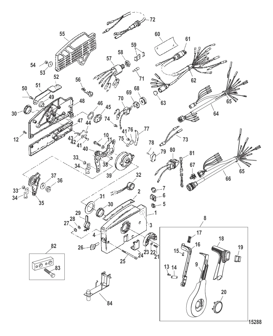 Дистанционное управление – 4000, боковая установка (Без усилителя дифферента)