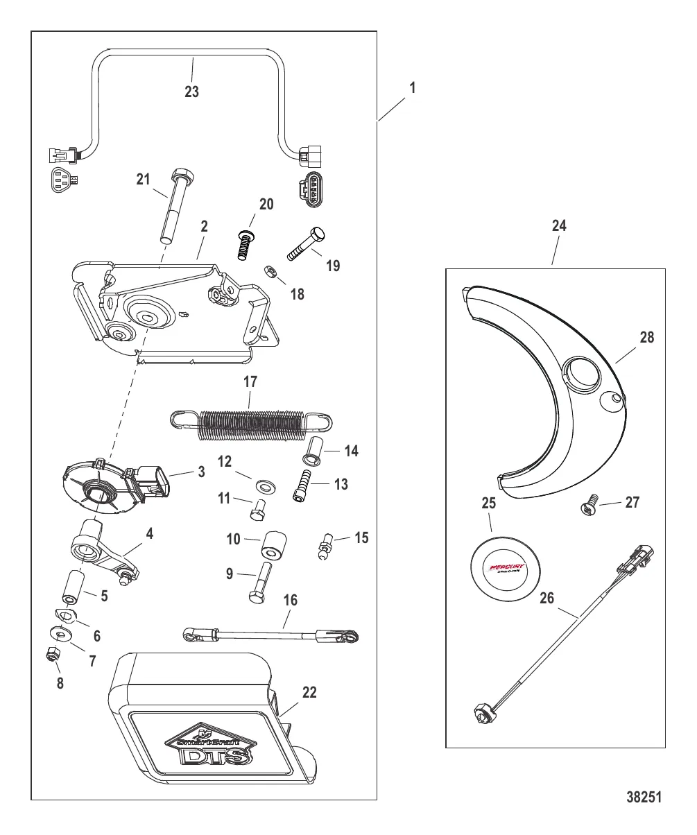 Комплект переключателя дроссельной заслонки Hotfoot и ручной дроссельной заслонки (893359K03)