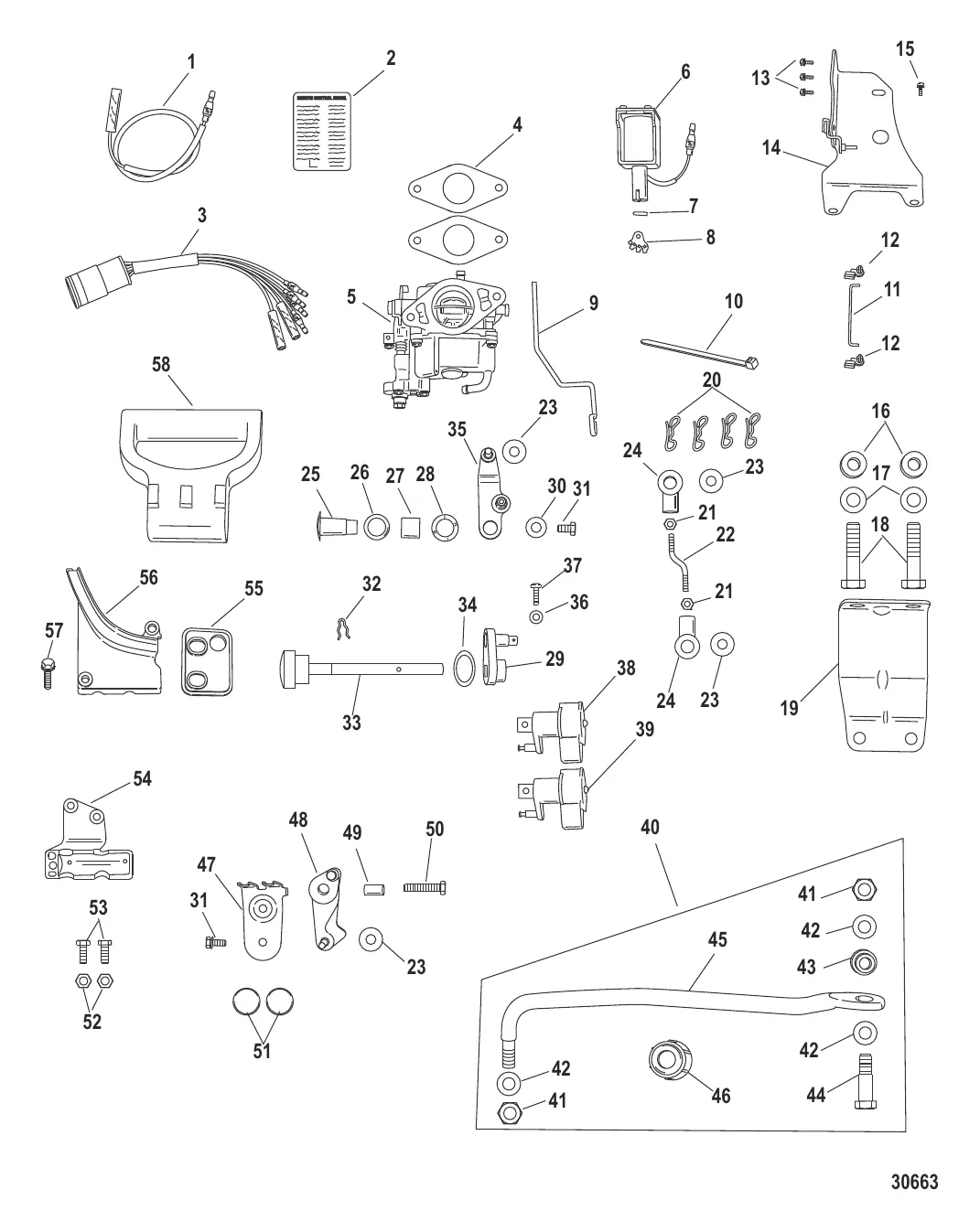 Комплект преобразования – дистанционное управление Четырехтактный электрический FourStroke EU 9.9