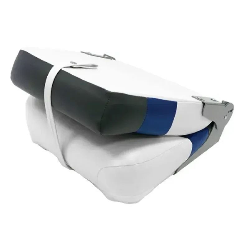 Newstarmarine Сиденье мягкое складное Premium High Back Boat Seat, бело-синее