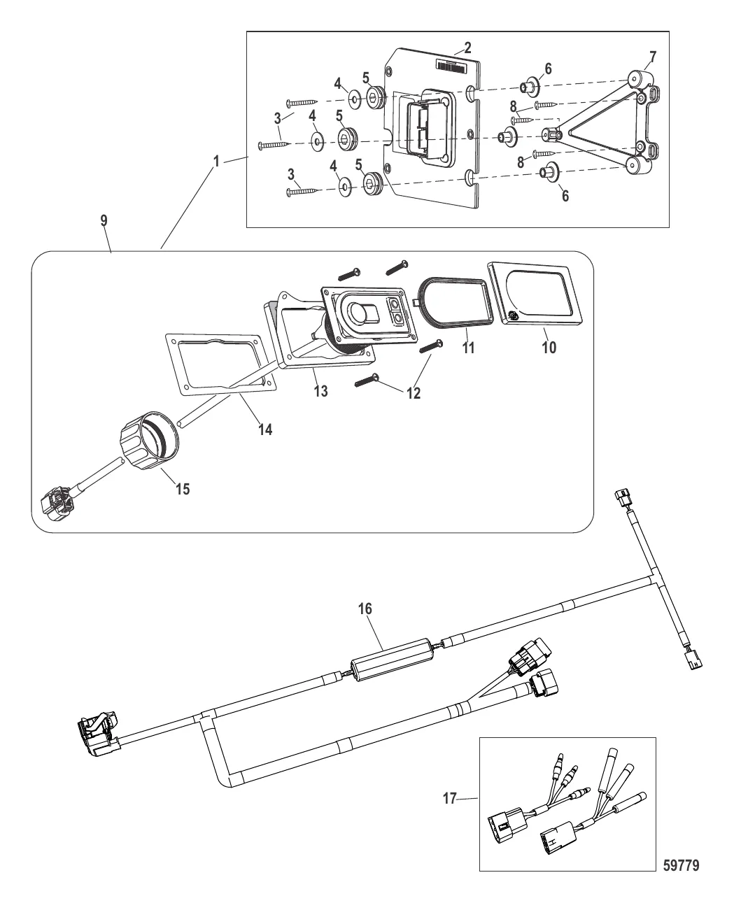 Комплект системы управления дифферентом Active Trim Одинарный двигатель – MerCruiser