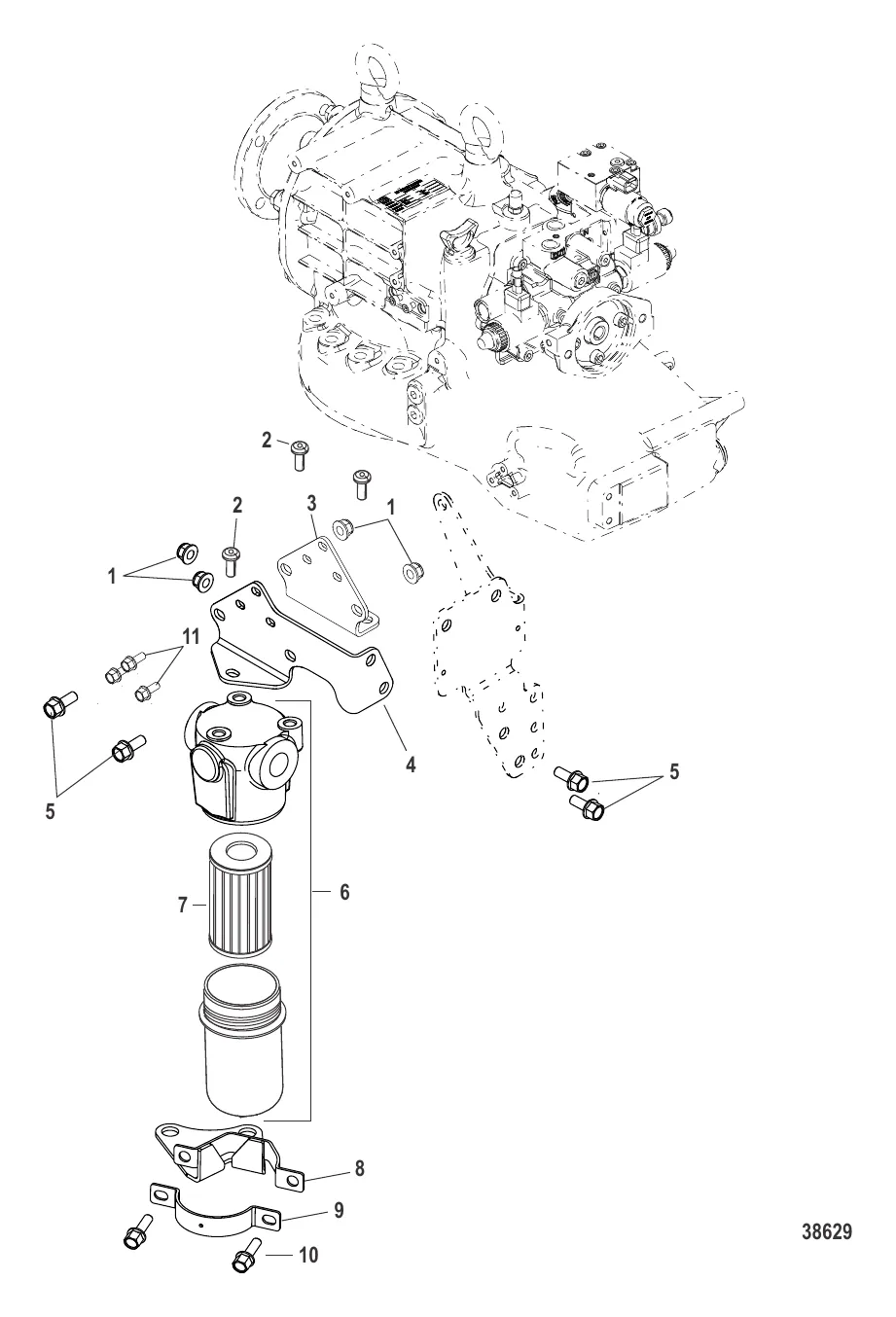 Гидравлический фильтр в сборе Высокое давление