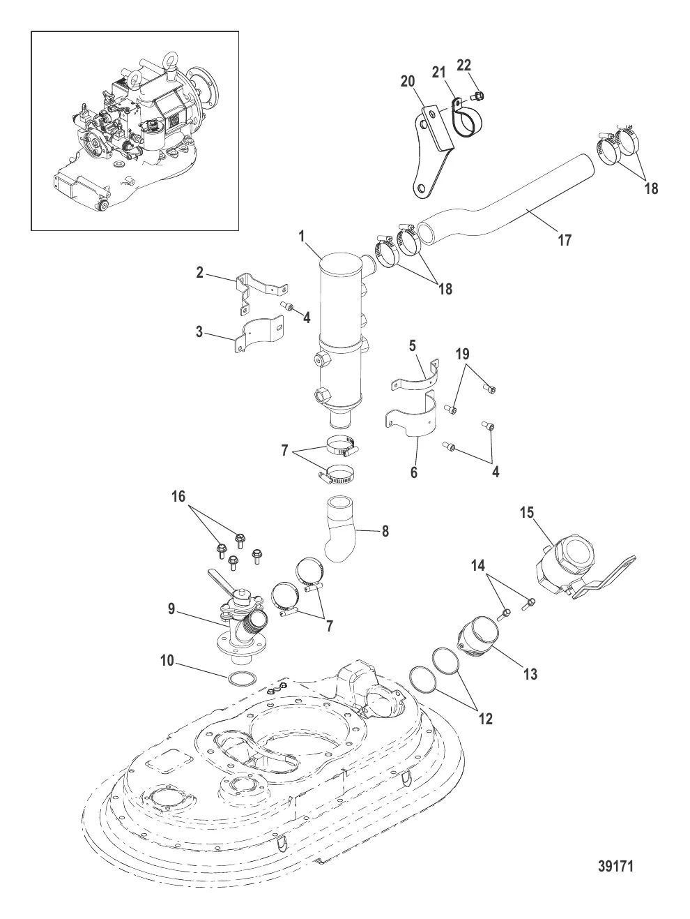 Система охлаждения (Без коробки отбора мощности)