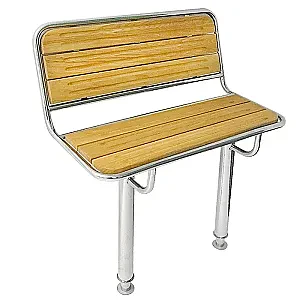 Скамья со спинкой 900 мм для пластиковых понтонов (дуб) O770082T