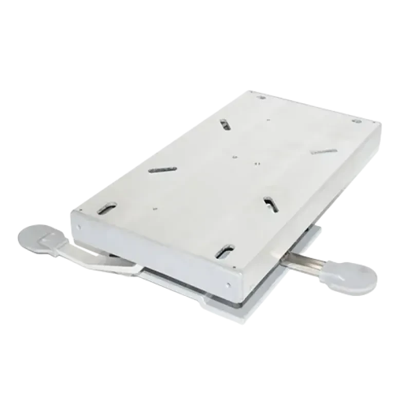 Вертлюг для сиденья, алюминий, с фиксатором и салазками