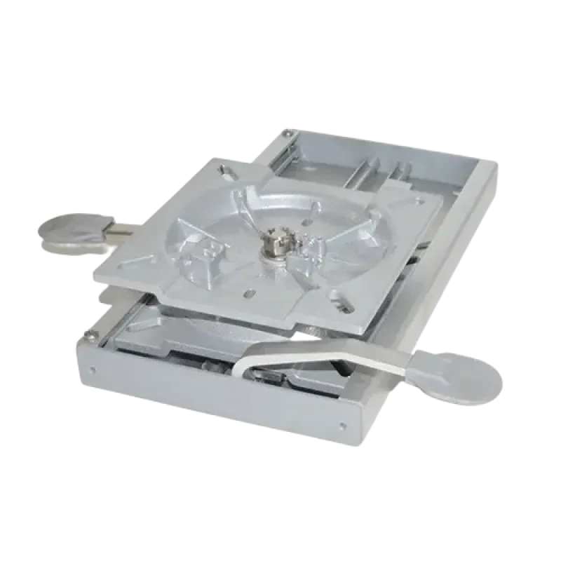 Вертлюг для сиденья, алюминий, с фиксатором и салазками