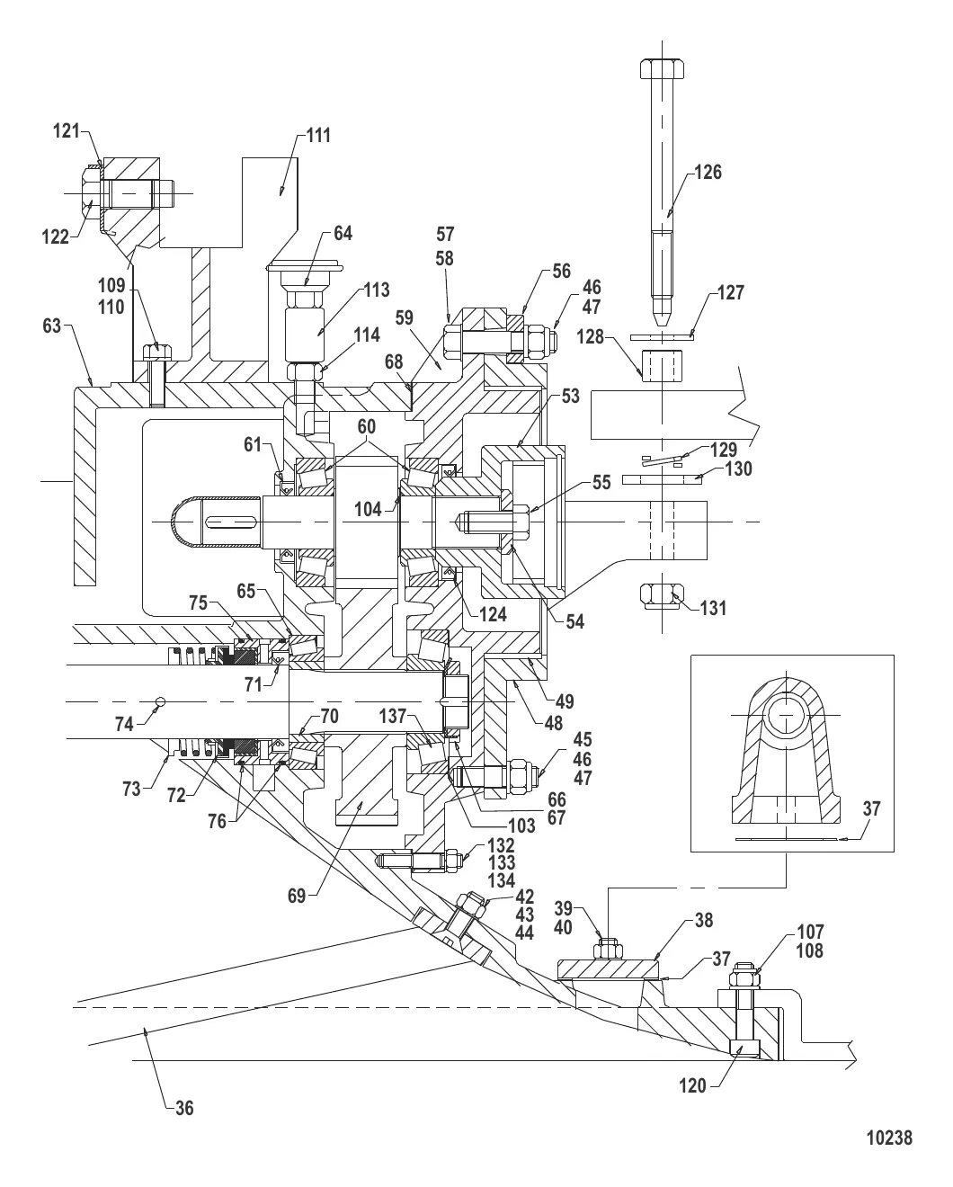 Передаточное число привода (Поперечное сечение C)