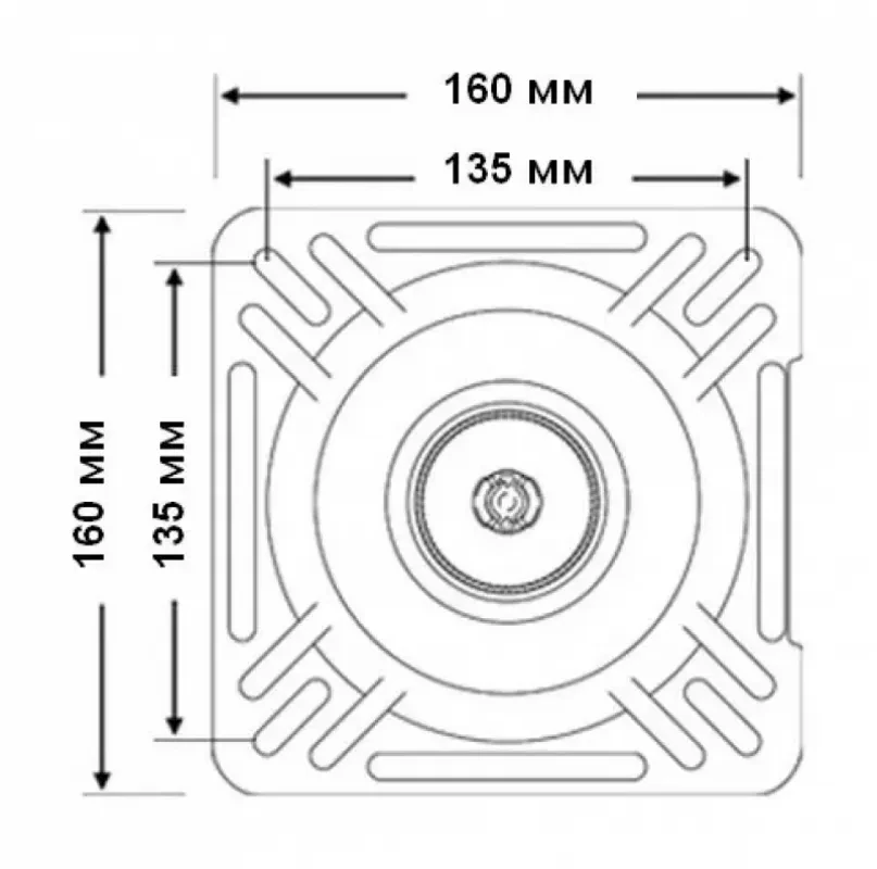 EASTERNER Стойка для сидений 330мм, сталь, черный