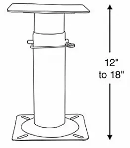 Стойка для сидений 305-487мм, сталь, черный 1561107
