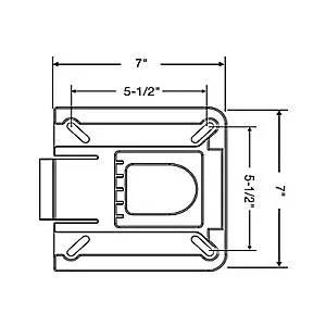 Переходник поворотный с быстросъемной площадкой для сидений, 178х178мм 1100115