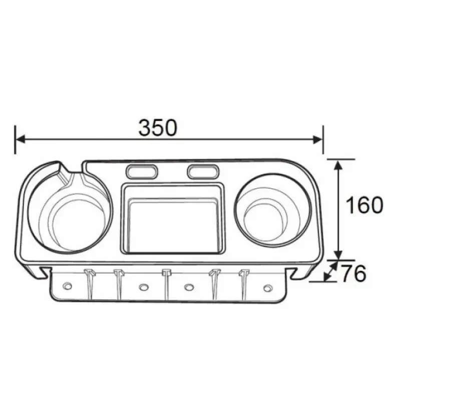 Newstarmarine Подстаканник для складного кресла Folding, серый