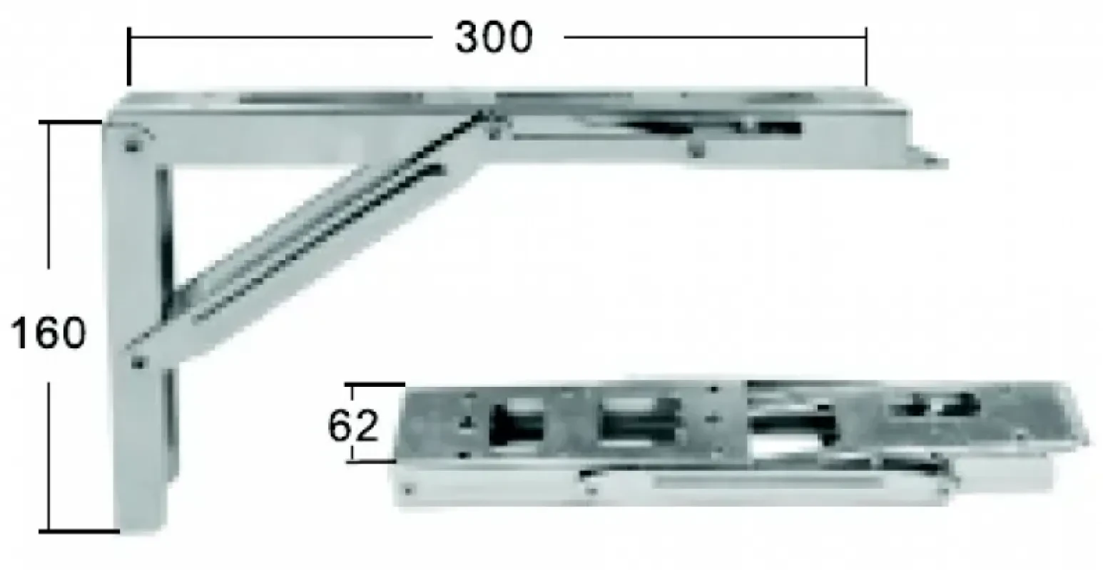 HOMER Кронштейн столешницы складной до 150кг