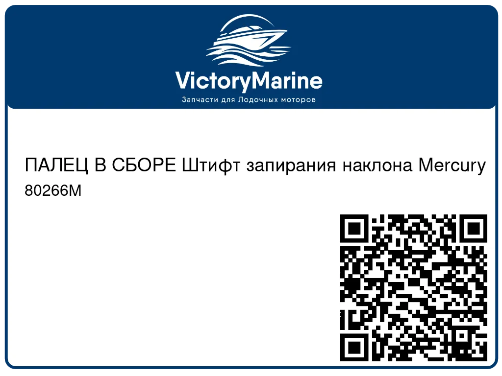 ПАЛЕЦ В СБОРЕ Штифт запирания наклона Mercury 80266M