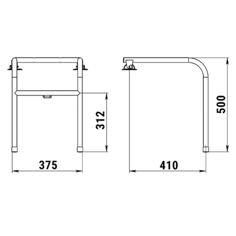 Техномарин Стойка для сиденья с бортовым креплением в НЛ АМГ5
