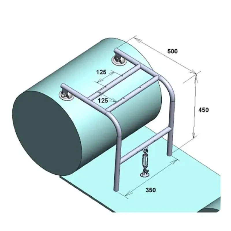 Техномарин Стойка для сиденья с бортовым креплением в НЛ нержавеющая сталь
