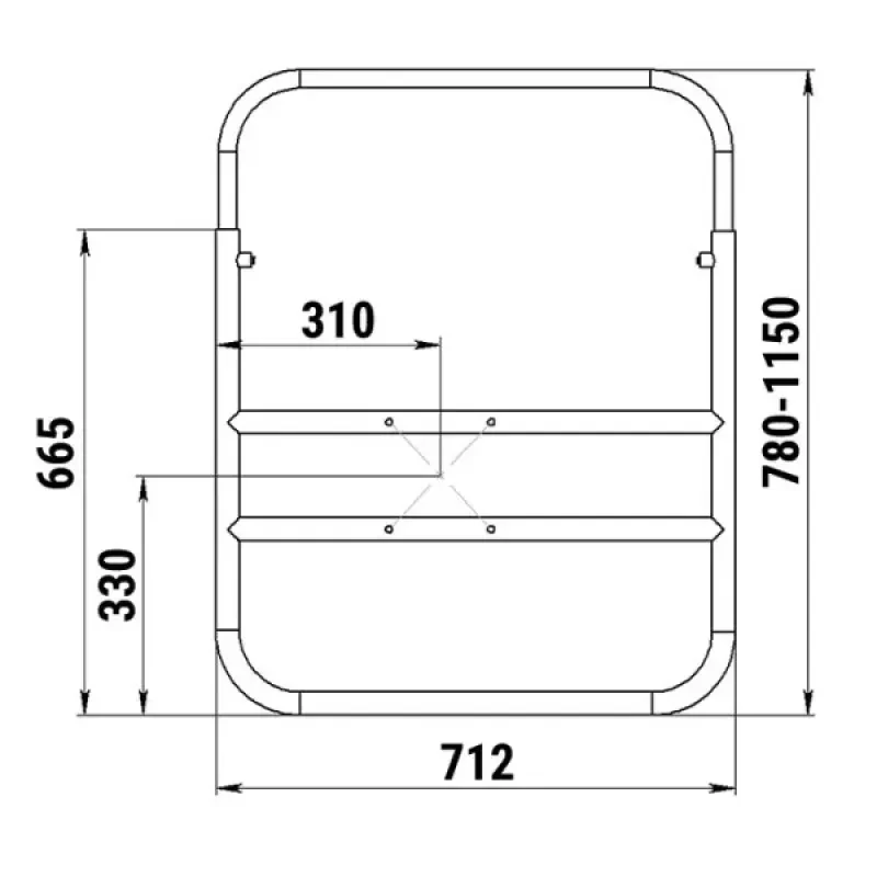 Техномарин Рама под сидение в надувных лодках с надувным дном нержавеющая сталь