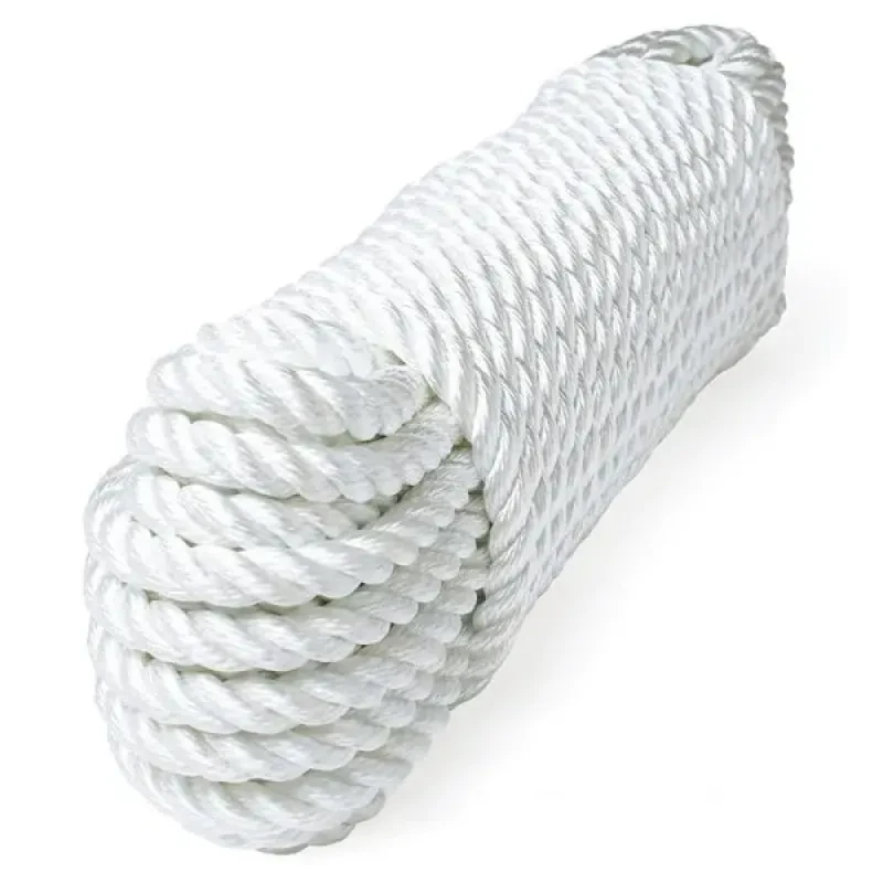 ПЕТРОКАНАТ Трос швартовый трех прядный 12мм*9м белый