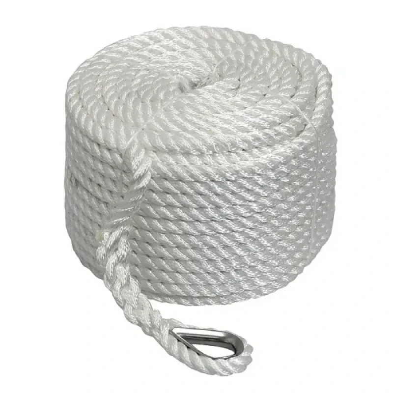 SANTONG ROPE Трёх прядный якорный трос 16мм*45м белый