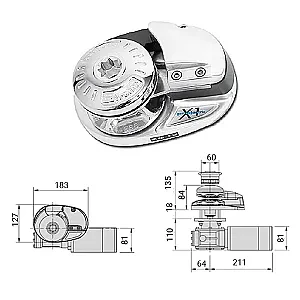 Лебедка якорная "X1" без барабана, 500Вт, 12В, цепь 6мм 409557