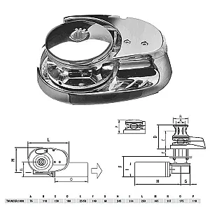 Лебедка якорная "THUNDER LUX" без барабана, 1000Вт, 24В, цепь 8мм TX_1024_08L