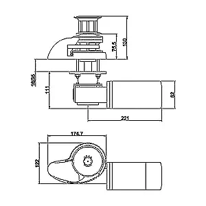 Лебедка якорная "SMART" без барабана, 700Вт, 12В, цепь 6мм SM_0712_06L