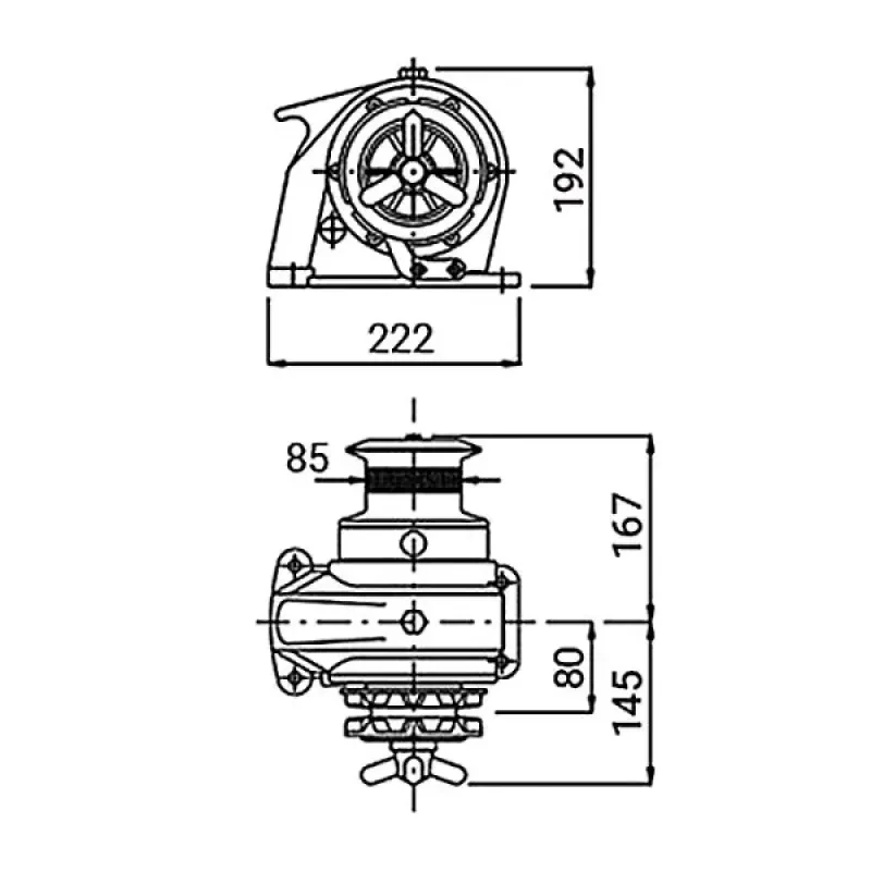 LOFRANS Лебедка якорная "ROYAL", ручная, цепь 6мм