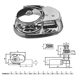 Лебедка якорная "THUNDER LUX" без барабана, 1000Вт, 12В, цепь 8мм TX_1012_08L