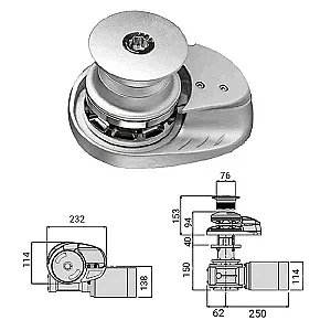 Лебедка якорная "X2" с барабаном, 800Вт, 12В, цепь 6мм 600046