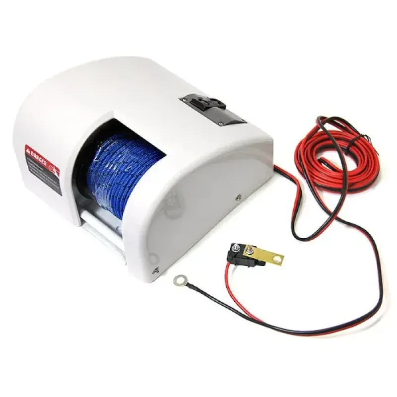 CIM Якорная лебедка Fisherman 25 для соленых вод, с тросом 30м белая