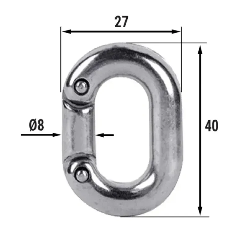 CIM Звено ремонтное для цепи 8мм, нерж. сталь AISI316