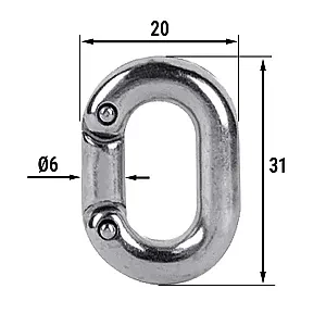 Звено ремонтное для цепи 6мм, гальв. сталь 1705-0606