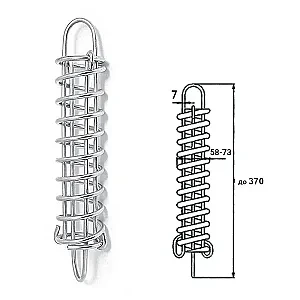 Амортизатор швартовый 7х320-370мм 1810-0307