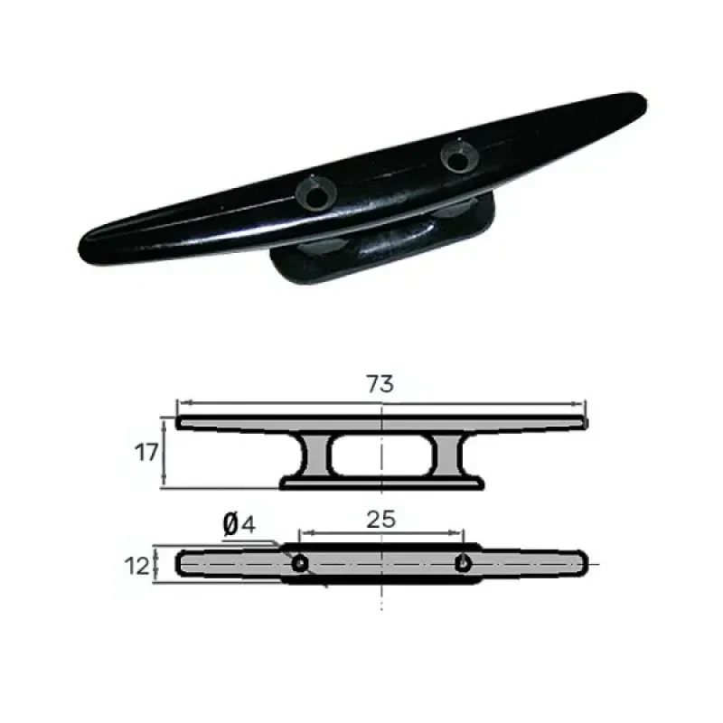 CIM Утка швартовая нейлон 73мм