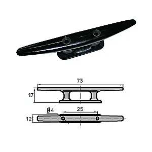 Утка швартовая нейлон 73мм 0602-1503