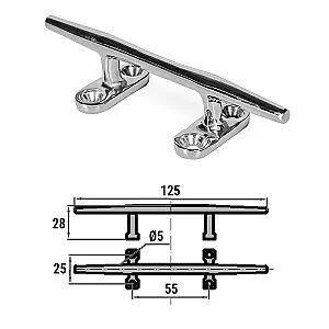Утка швартовая сталь 127мм 0622-0105